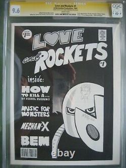 Love and Rockets #1 CGC 9.6 SS Signed & Sketch Jaime Hernandez 1st app Izzy