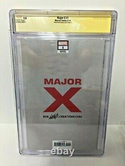 Major X #1 Liefeld Variant B Signature Series signed Rob Liefeld CGC 9.8 1ST APP