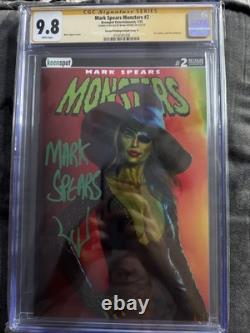 Mark Spears Monsters #2. Cgc Ss 9.8. Signed Sketch Exclusive. Witch. Ltd 250