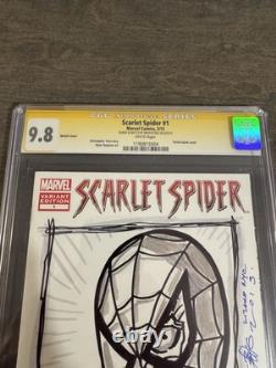 Marvel Comic Scarlet Spider #1 CGC SS 9.8 Signed Sketched Brian Kong Zombie