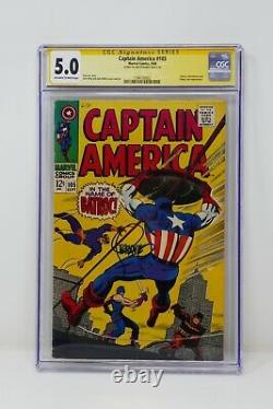 Marvel Comics 1968 Captain America #105 CGC Signature Series 5.0 Very Good/Fine