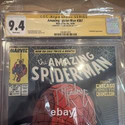 Marvel Comics AMAZING SPIDER-MAN #307 CGC 9.4 TODD MCFARLANE signature series