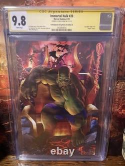 Marvel Comics Immortal Hulk #20 CGC Signature Series 9.8 Signed By Greg Horn