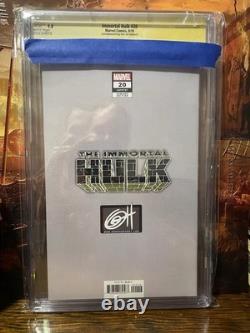 Marvel Comics Immortal Hulk #20 CGC Signature Series 9.8 Signed By Greg Horn