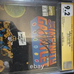 Marvel Infinity Gauntlet #4 CGC 9.2 Signature Series Signed Jim Starlin