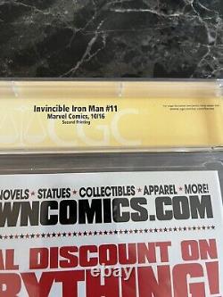 Marvel Invincible Iron Man 11 2nd Print Variant CGC 9.8 Signature Series Riri