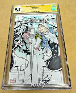 Marvel Venomverse #1 Cgc Signature Series 9.8 Sketch Ed. Signed Nate Melendez