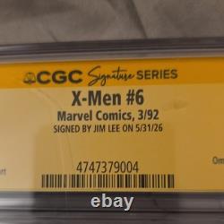 Marvel X-Men #6 CGC 9.4 (1992) Signature Series Signed Jim Lee