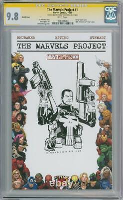 Marvels Project #1 Blank Cgc 9.8 Signature Series Signed Punisher Sketch