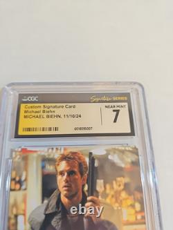 Michael Biehn Custom Signature Card NEAR MINT CGC 7 SIGNATURE SERIES LOT 595
