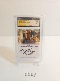 Michael Biehn Custom Signature Card NEAR MINT CGC 7 SIGNATURE SERIES LOT 595