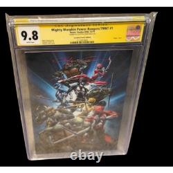 Mighty Morphin Power Rangers/TMNT #1 CGC 9.8 SS Clayton Crain Virgin Cover 2019