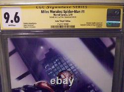 Miles Morales Spiderman #1 Signed by Clayton Crain CGC 9,6 Signature Series 2019