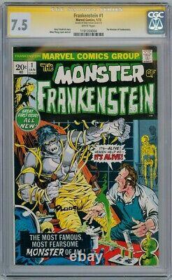 Monster Of Frankenstein 1 1973 Cgc 7.5 Signature Series Signed Mike Ploog Marvel