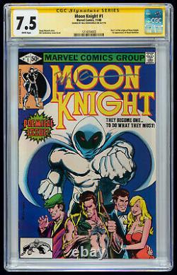 Moon Knight #1 CGC VF- 7.5 Bill Sienkiewicz Signature Series Marvel Comics