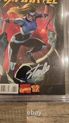 Ms. Marvel 002'92 Variant Edition Comic Signed by Stan Lee CGC Signature Series
