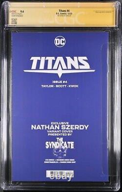 Nathan Szerdy Titans #4 Raven CGC Signature Series 9.4