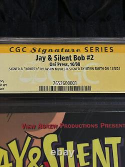 Oni Press 1998 Jay & Silent Bob #2 CGC 9.6 NM+ Kevin Smith & Jason Mewes SIGNED