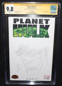Planet Hulk #1 John Romita Jr. Sketch CGC Signature Series 9.8 2015