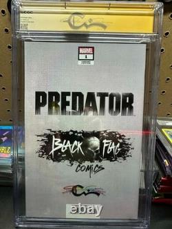 Predator #1 CGC 9.8 SS Clayton Crain Signed Black Flag Virgin Variant Yautja