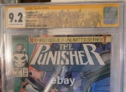 Punisher 1 1986 Cgc 9.2 SS signed Klaus Janson Newsstand Edition