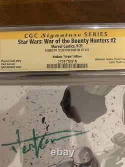 SW War Of The Bounty Hunters #2 CGC 9.8 Signature Series Tyler Kirkham Virgin