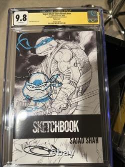 Sajad Shah Sketchbook TMNT Leonardo Signed Sketched Remark CGC SS 9.8