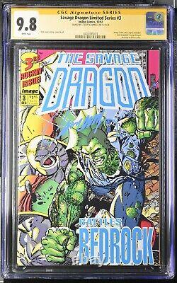 Savage Dragon Limited Series #3 CGC SS 9.8 Image 1992 Signed J Scott Campbell