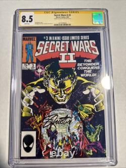 Secret Wars 2 #3 CGC 8.5 Signature Series Signed By Jim Shooter