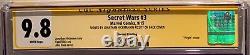 Secret Wars # 3 CGC 9.8 Signature Series Hickman 2nd Print Ross Cover GC13