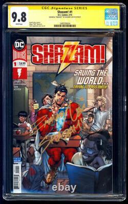 Shazam! #1 SS CGC 9.8 Zachary Levi Signature Series with Remark