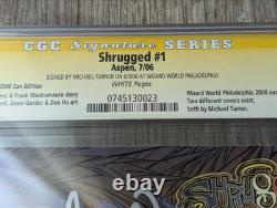 Shrugged #1 CGC 9.8 Signature Series Michael Turner Signed Wizard World 2006 Asp