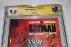 Signature Series CGC 9.8 Batman Last Knight on Earth 1 Signed 2x Jock Variant
