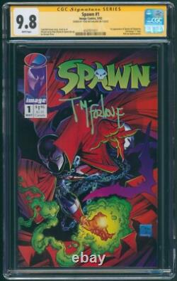 Spawn #1 CGC 9.8 SS Todd McFarlane Green Ink Signature Series 1st App Al Simmons