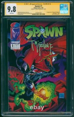 Spawn #1 CGC 9.8 SS Todd McFarlane Green Ink Signature Series 1st App Al Simmons
