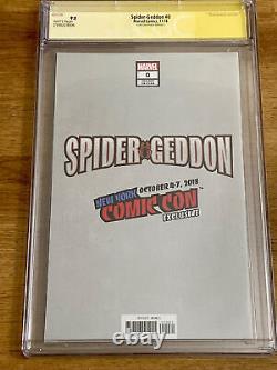 Spider-Geddon #0 (Marvel 2018) CGC SS 9.8 NYCC Exclusive Virgin Clayton Crain