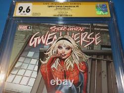 Spider-Gwen Gwenverse #4 Land Variant Signed CGC 9.6 NM+ Signature Series Wow