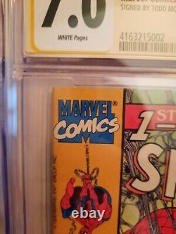 Spider-Man 1 CGC 7.0 1990 With Recipts Marvel Signature Series By Todd McFarlane