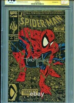 Spider-Man #1 CGC 9.8 Gold Edition 1990 Signed Todd Mcfarlane signature series