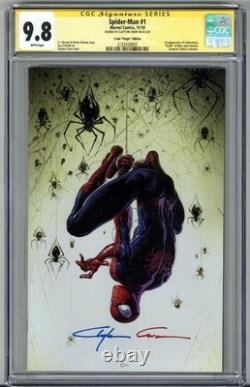 Spider Man #1 Cgc 9.8 Ss Signed Clayton Crain Virgin Variant Edition Low Pop Spider Man #1 Cgc 9.8 Ss Signed Clayton Crain Virgin Variant Edition Low Pop