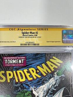 Spider-Man 2 CGC 9.8 1990 Marvel Signature series SS Signed Todd McFarlane 003