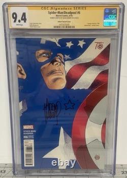 Spider-Man & Deadpool #6 Variant CGC SS 9.4 NM Signed & Sketched By Adam Kubert