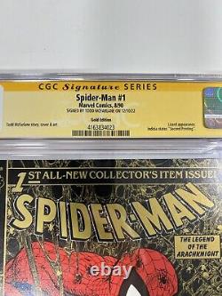 Spider-man 1 CGC 9.8 1990 Gold Ed. Signature Series SS Signed Todd McFarlane
