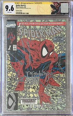 Spider-man #1 Platinum Cgc 9.6 White Pages Signature Series Signed Mcfarlane