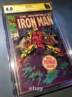 Stan Lee Signed Autographed Iron Man #1 Comic Book CGC 4.0 Signature Series