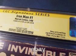 Stan Lee Signed Autographed Iron Man #1 Comic Book CGC 4.0 Signature Series