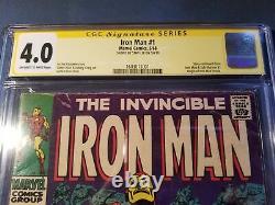 Stan Lee Signed Autographed Iron Man #1 Comic Book CGC 4.0 Signature Series