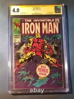 Stan Lee Signed Autographed Iron Man #1 Comic Book CGC 4.0 Signature Series