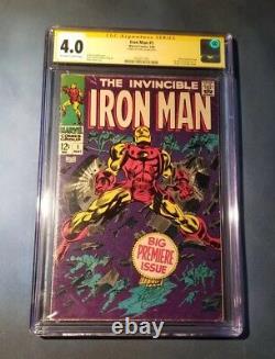 Stan Lee Signed Autographed Iron Man #1 Comic Book CGC 4.0 Signature Series