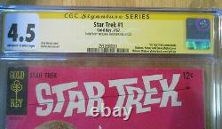 Star Trek #1 Gold Key 1967 Signed William Shatner Ss Cgc 4.5 Signature Series